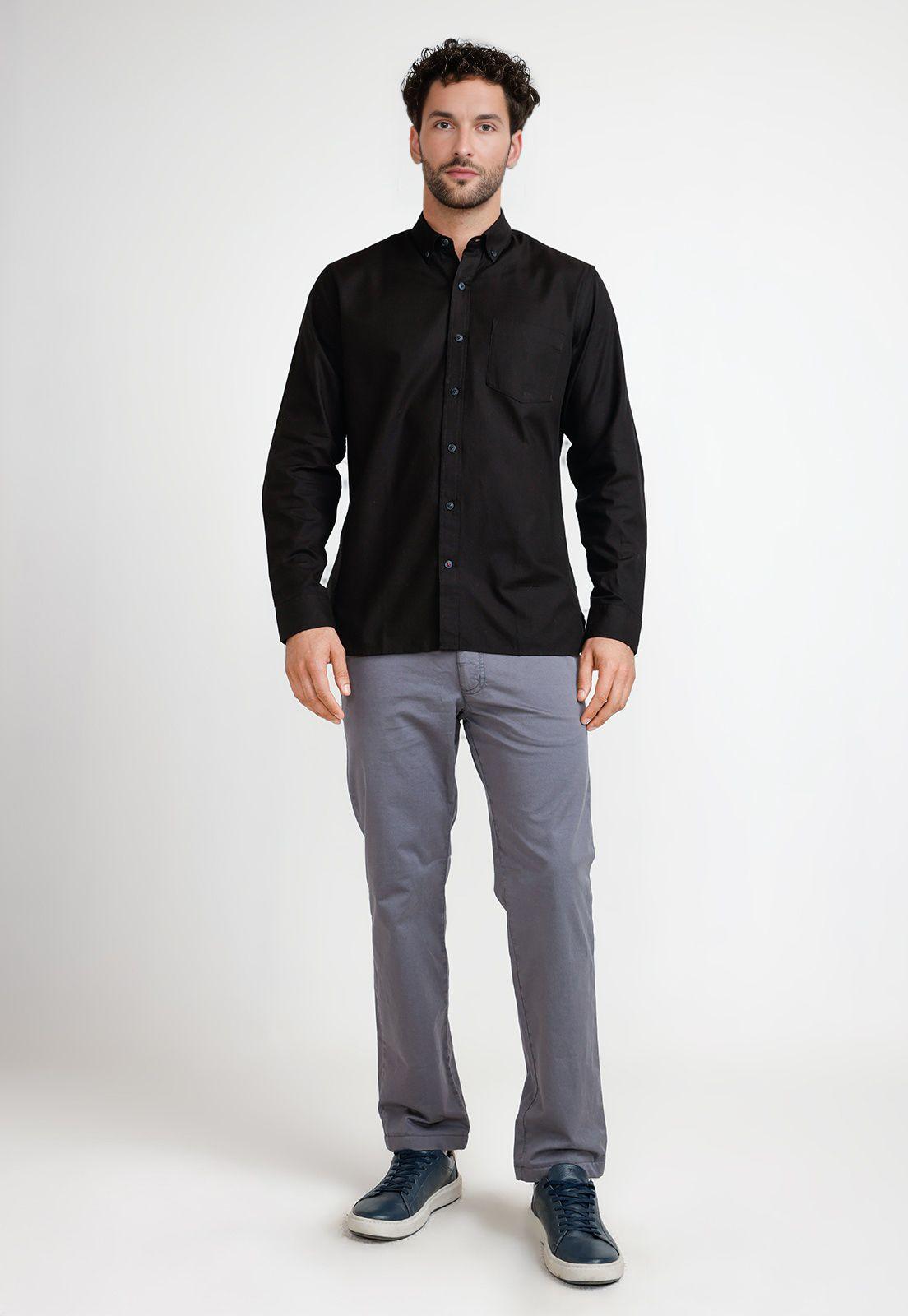 Camisa Oxford Hombre Blake Negro-3