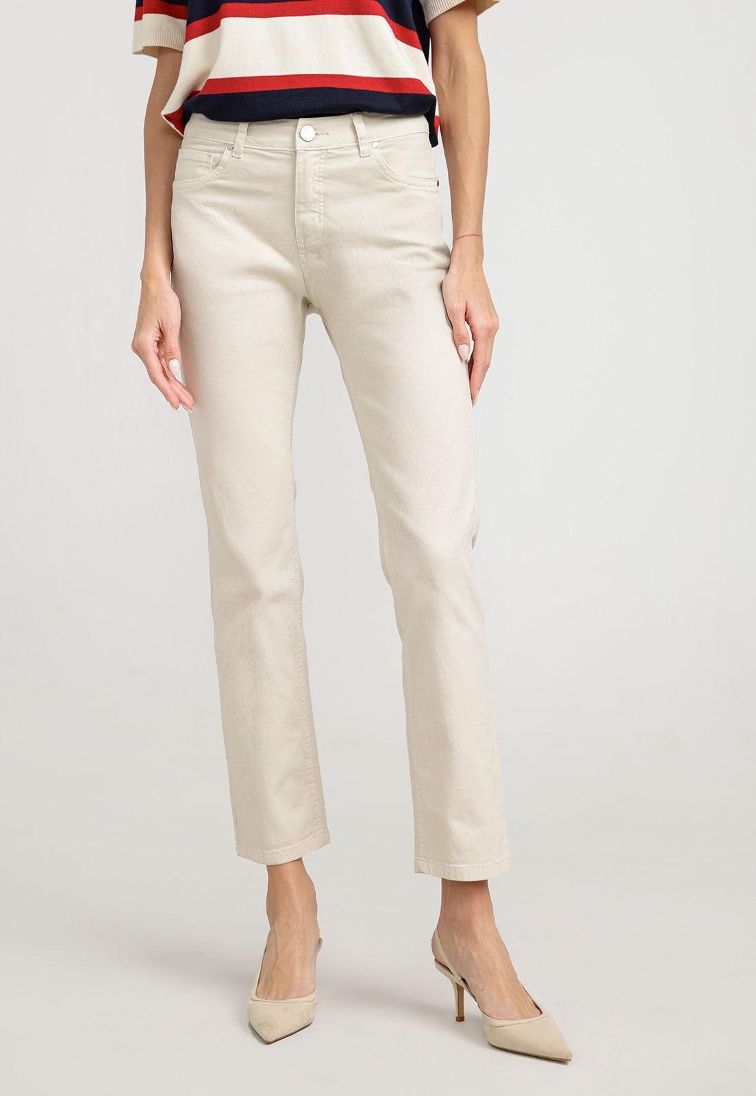 Pantalón Mujer Petra Algodón Peruano Beige-0