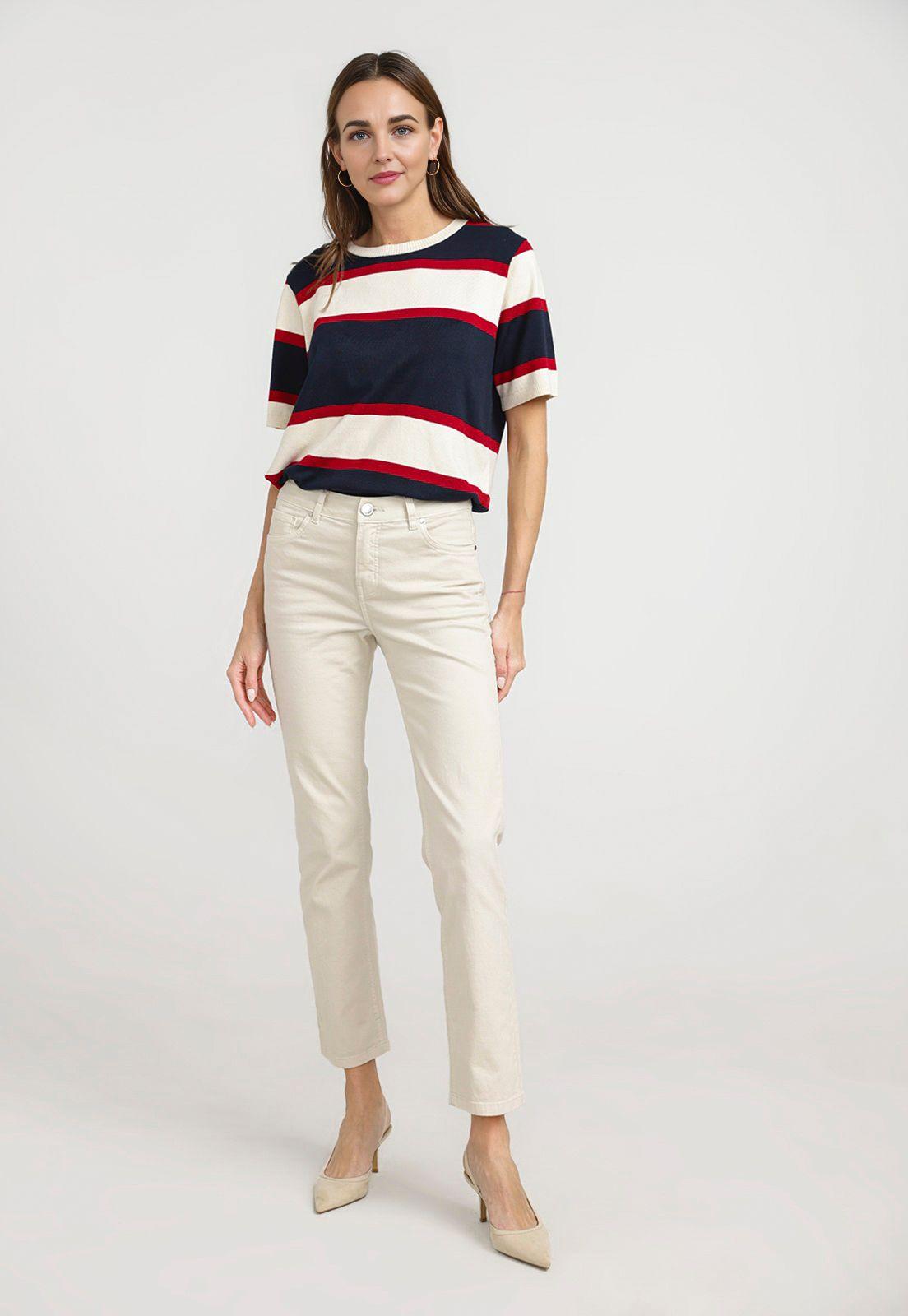 Pantalón Mujer Petra Algodón Peruano Beige-3