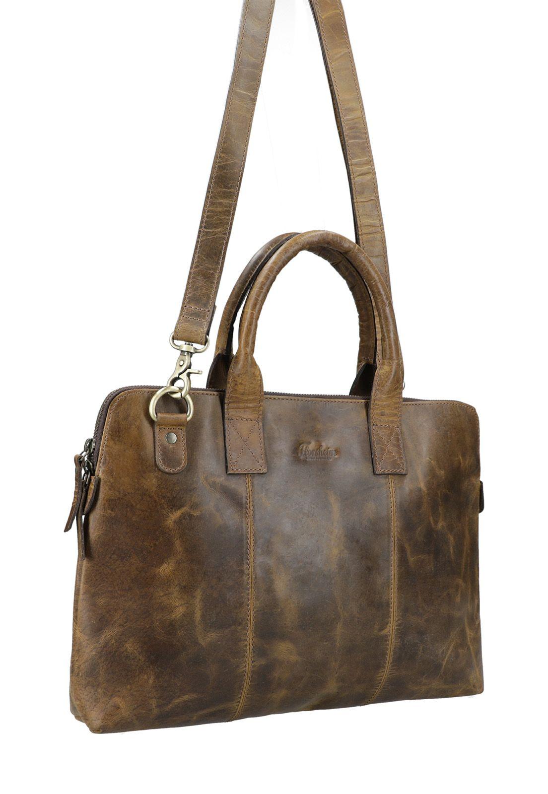 Bolso de cuero Cognac-1