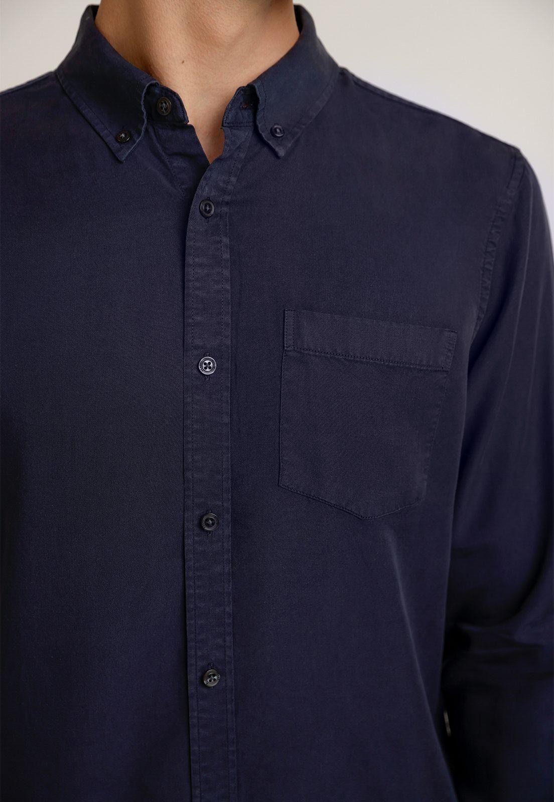 Camisa Hombre Manga Larga Lyocell Navy-2