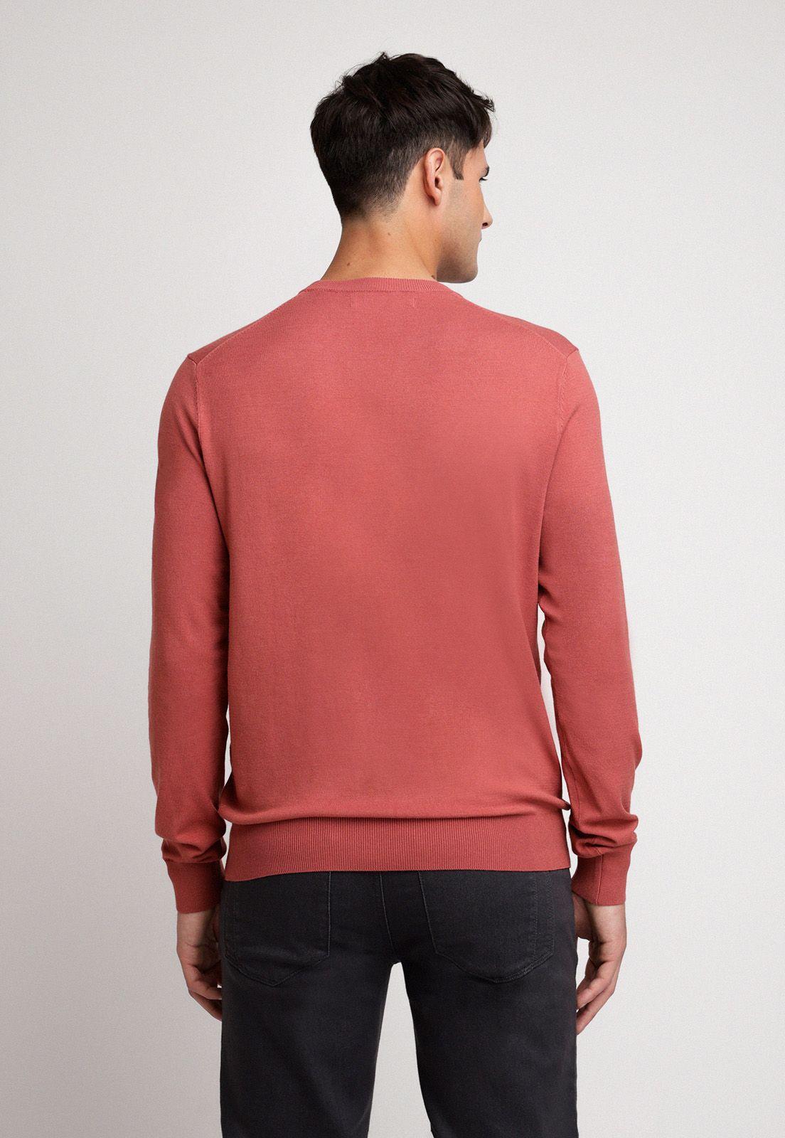 Sweater Hombre Cuello Redondo Marsala-1