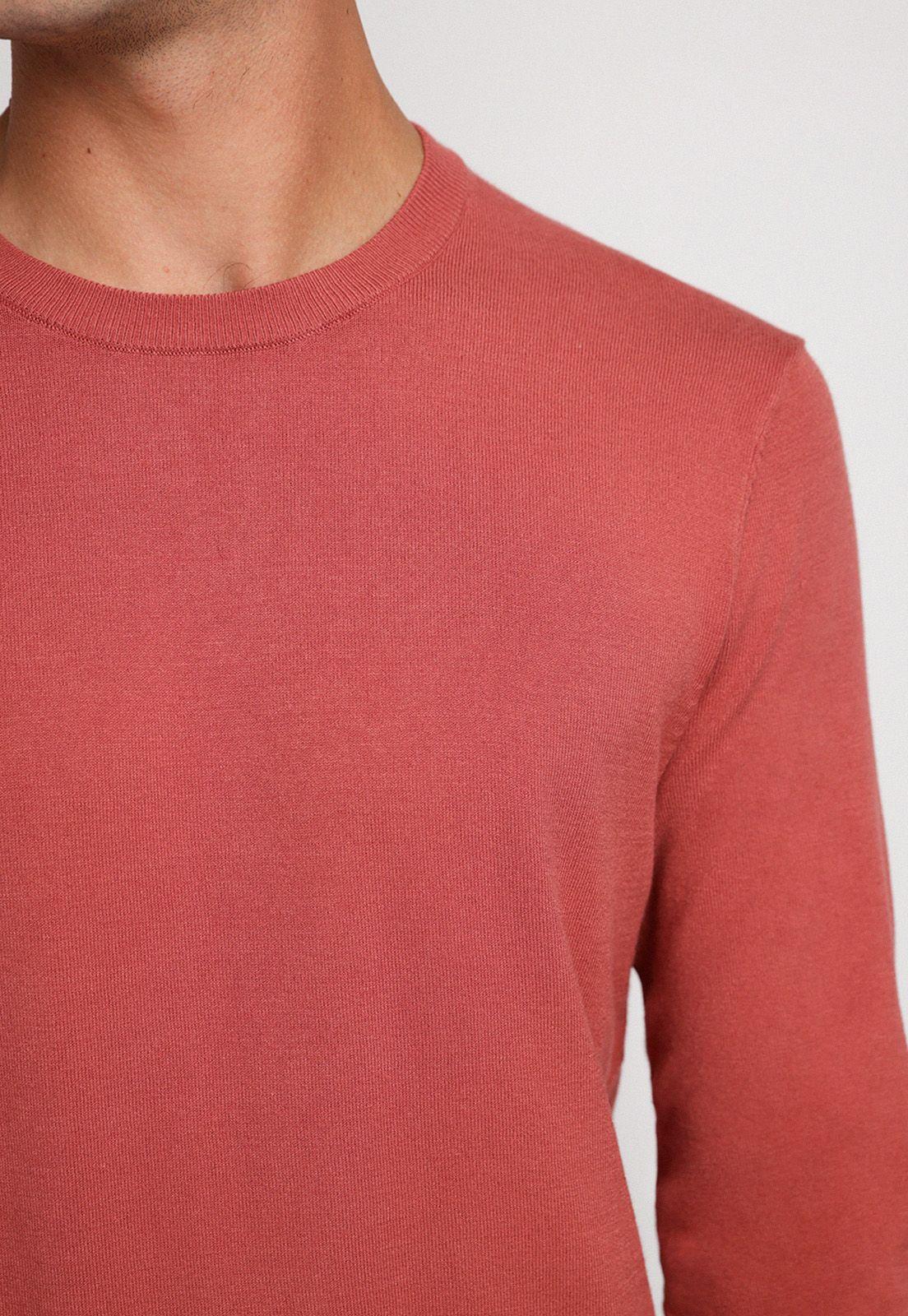 Sweater Hombre Cuello Redondo Marsala-2