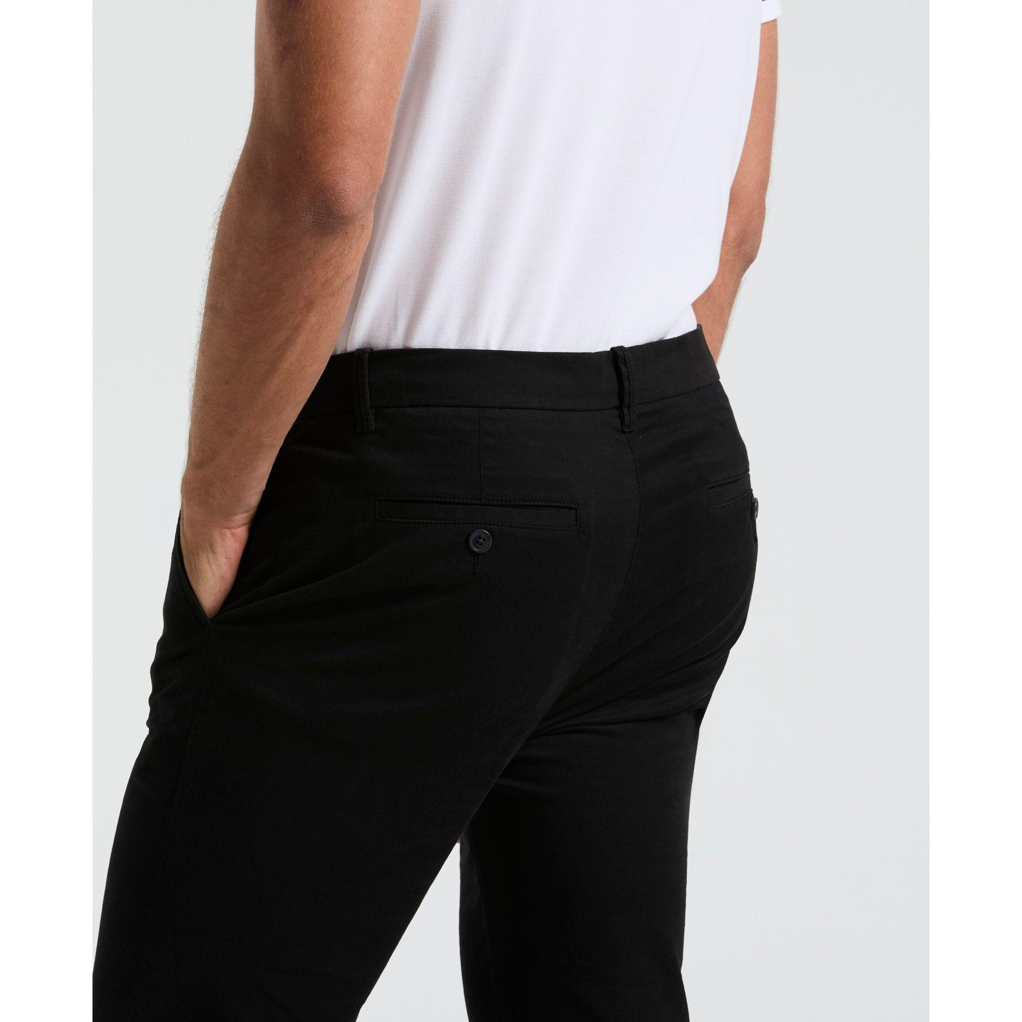 Pantalón Hombre Chino Negro OPBB0022-3