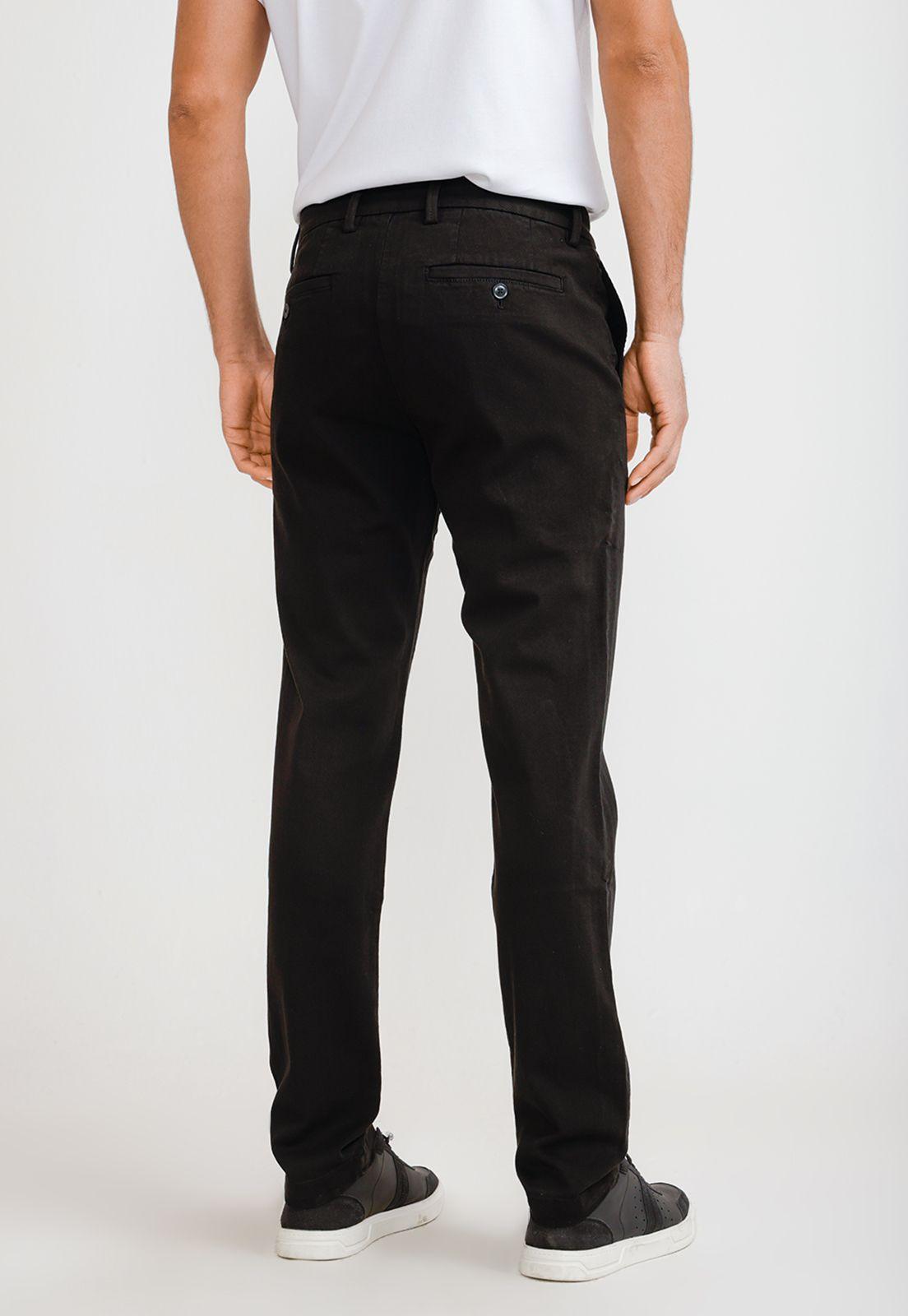 Pantalón Hombre Chino Negro PDBSF004-1