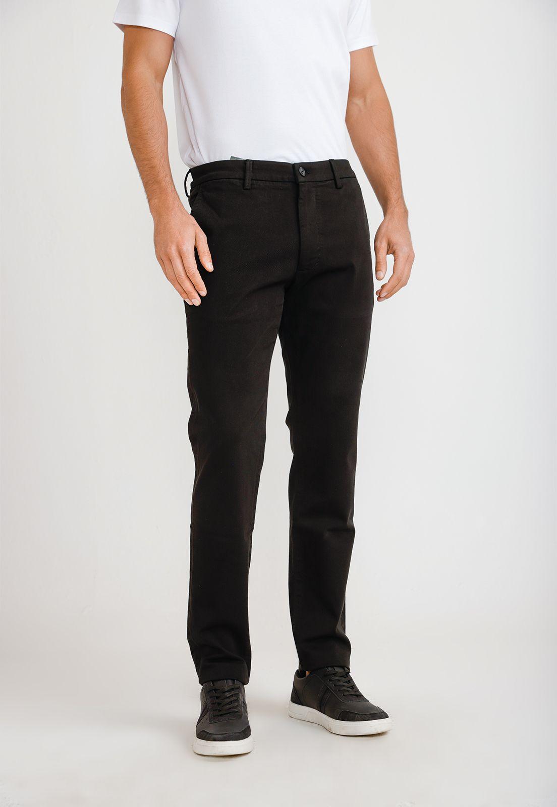 Pantalón Hombre Chino Negro-0