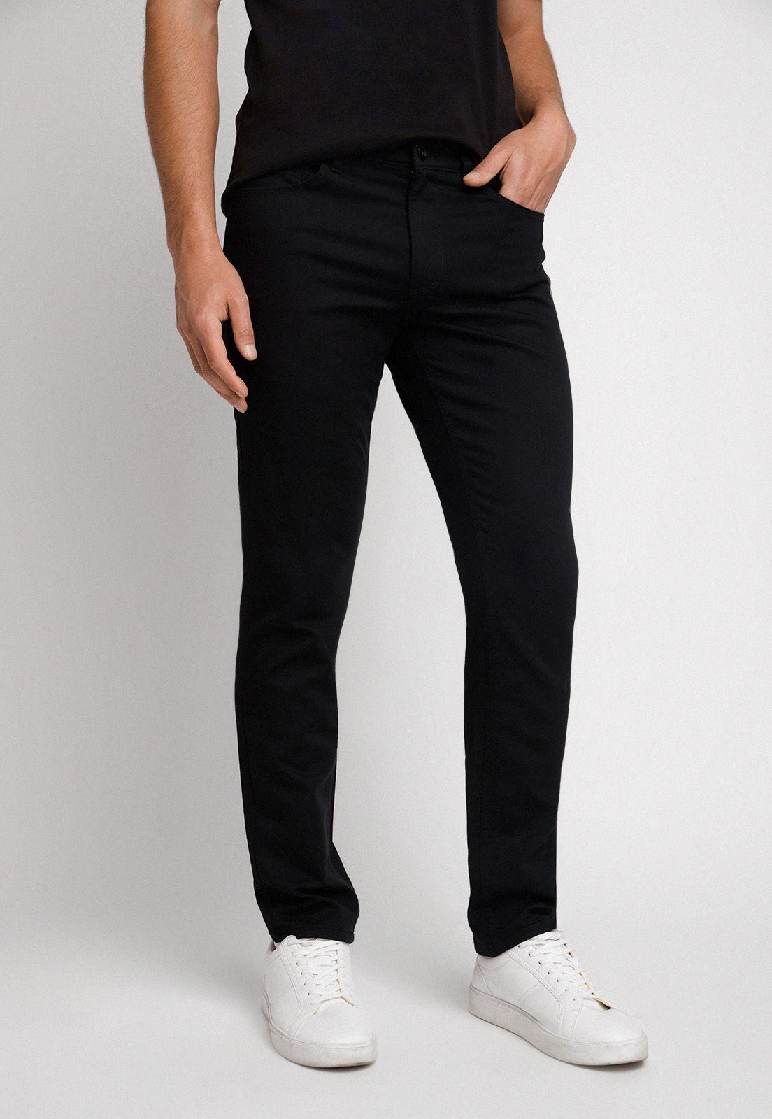 Pantalón Negro 5 Bolsillos-0
