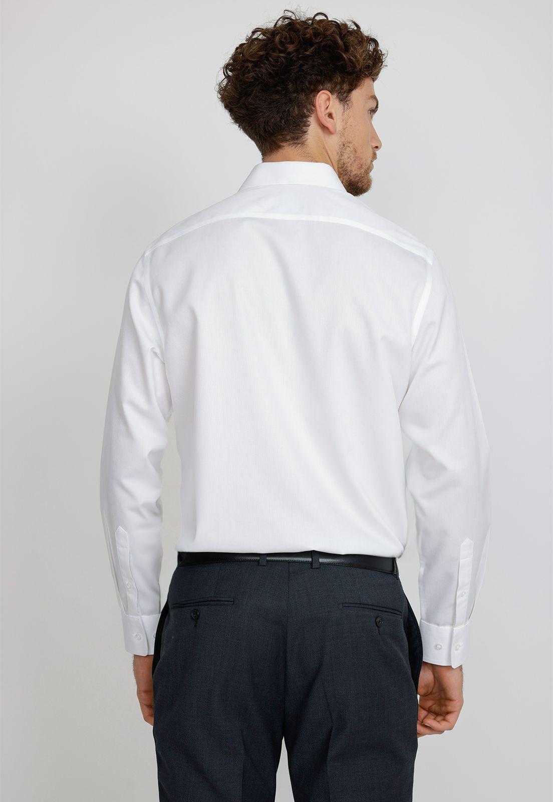 Camisa hombre formal microdiseño blanco-1