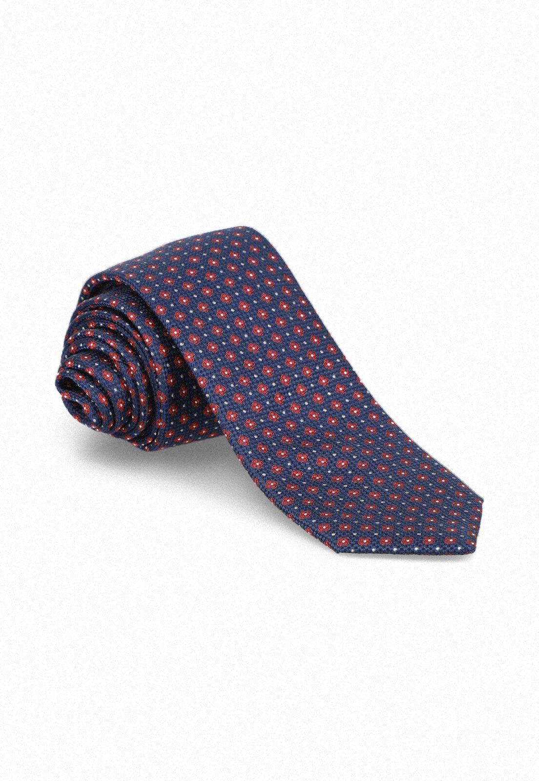 Corbata fantasía floral roja resist spill-0