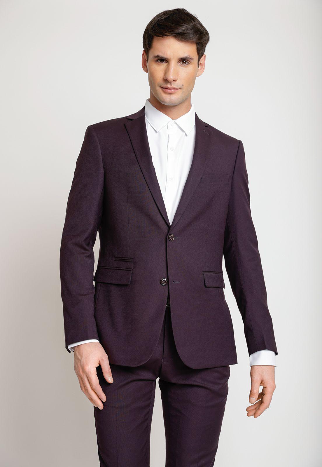 Chaqueta Hombre Traje Suit Separates Washable Grape-0