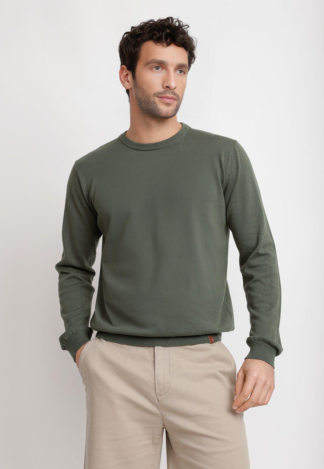 Sweater Cuello C Algodón Phelps Verde-0