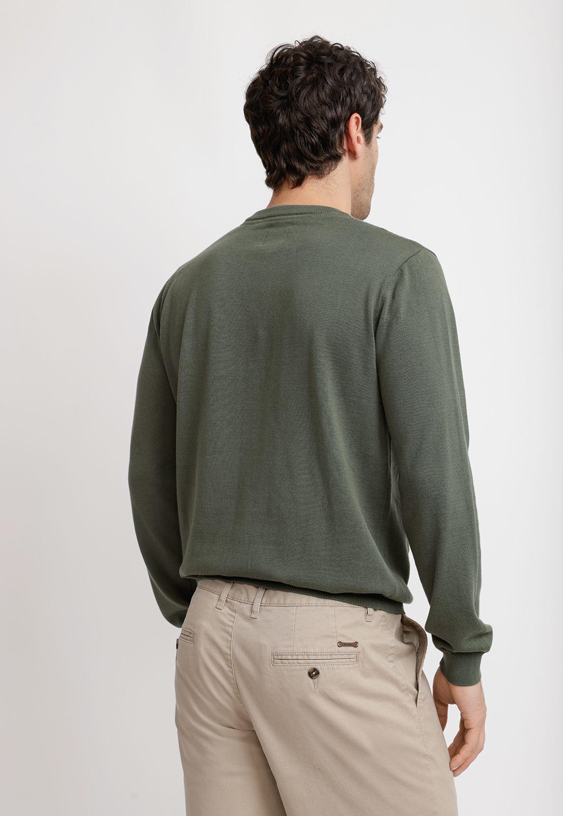 Sweater Cuello C Algodón Phelps Verde-3