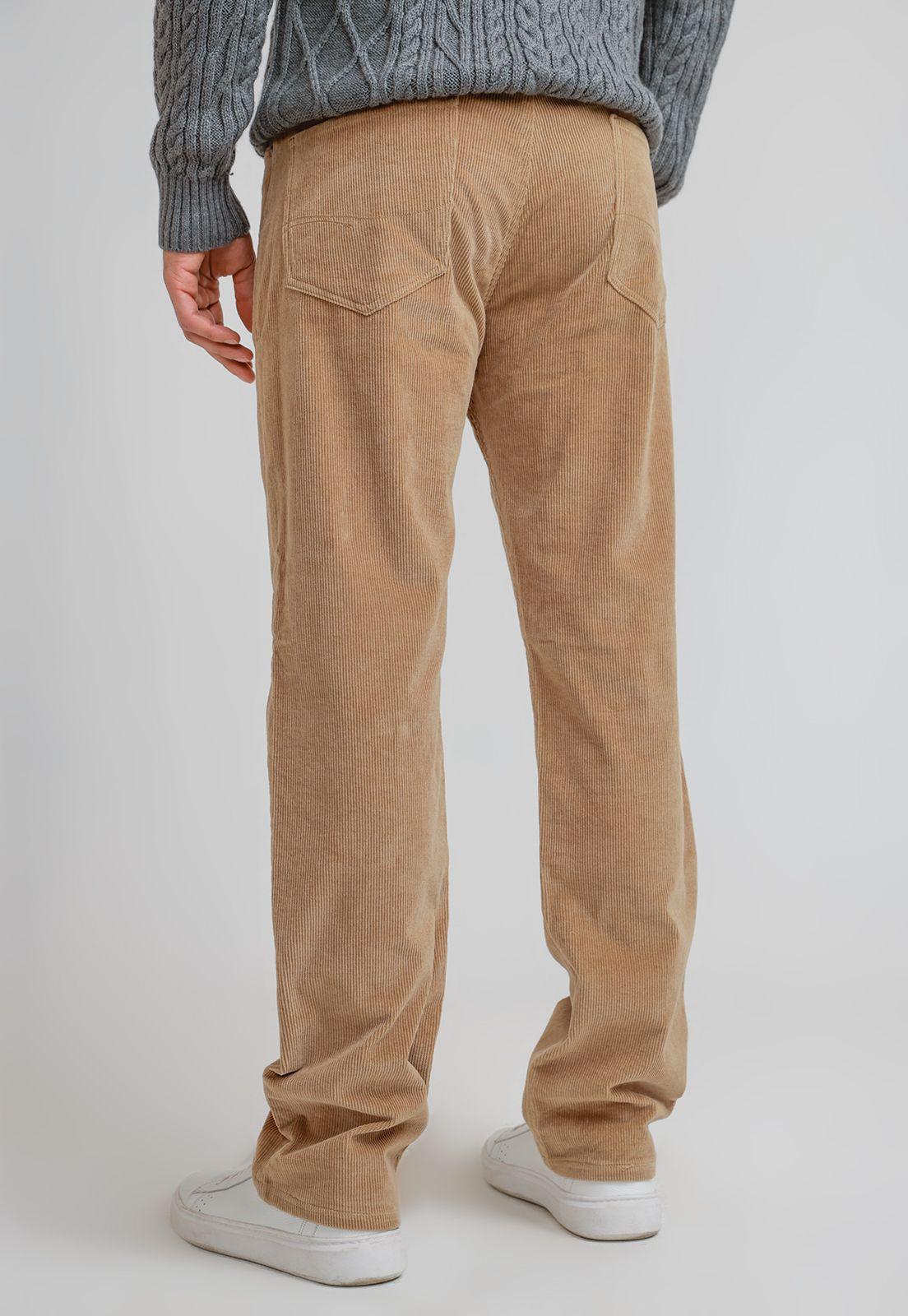 Pantalón cinco bolsillos de cotelé Tabaco-1