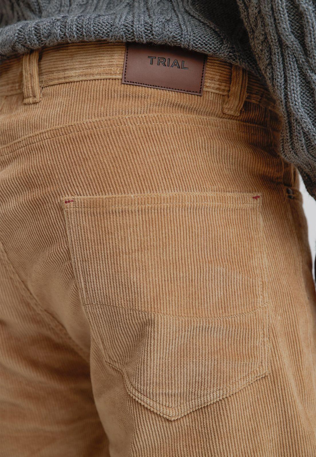 Pantalón cinco bolsillos de cotelé Tabaco-2
