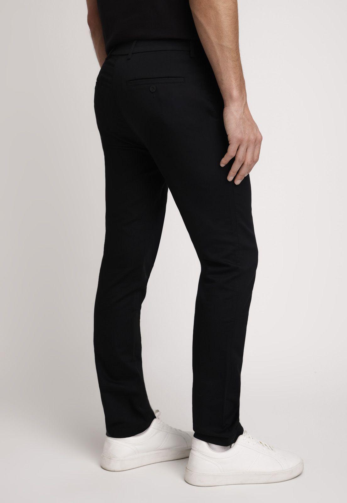 Pantalón Casual Liso Chino Negro-1