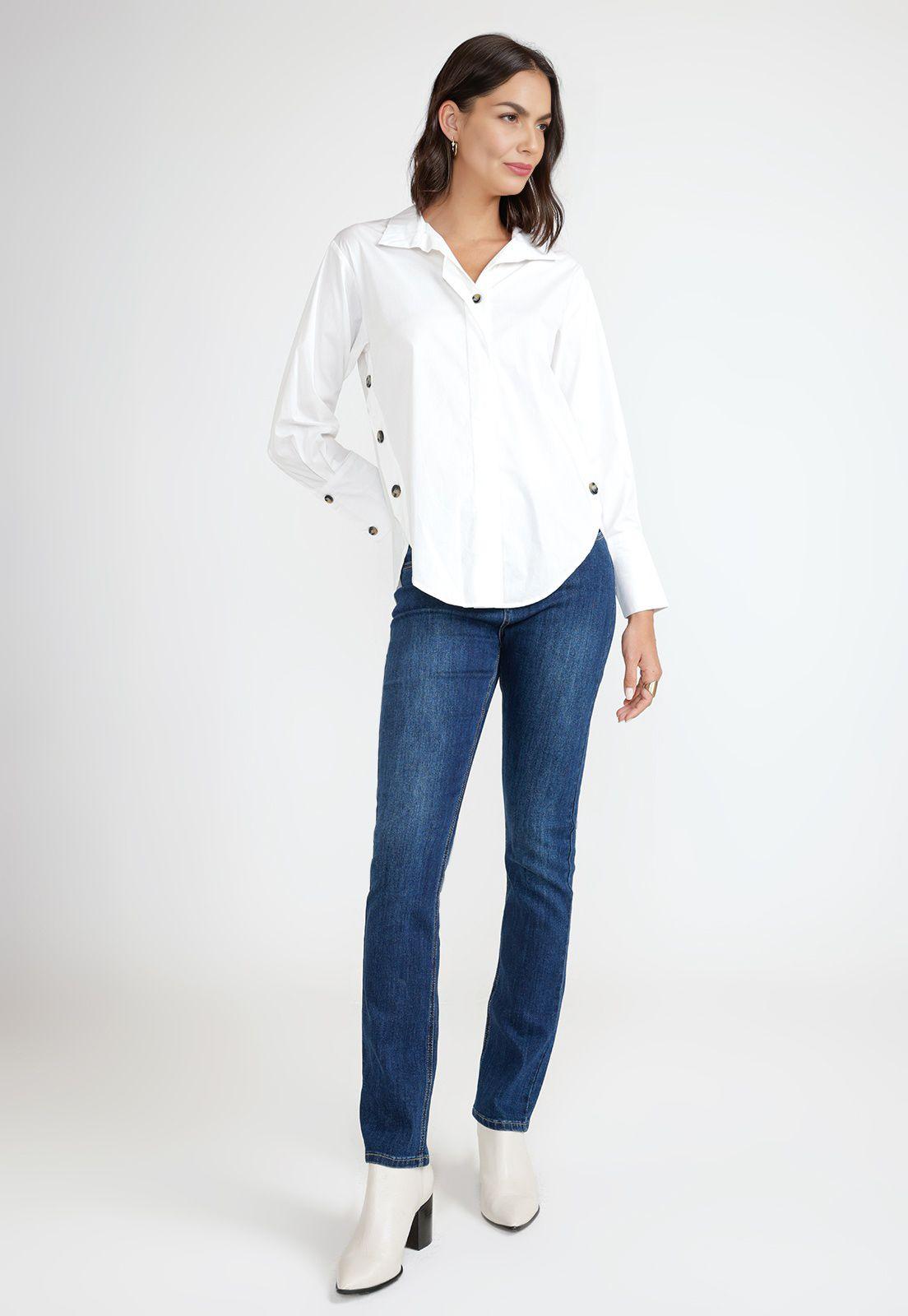 Blusa Mujer Algodón Blanco-3