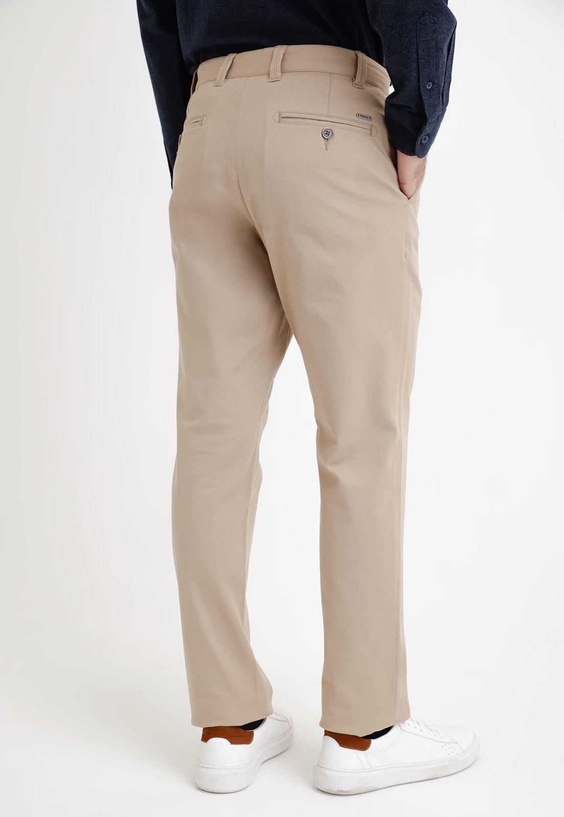 Pantalón Hombre Algodón Textura Slim Vulcan Beige-1