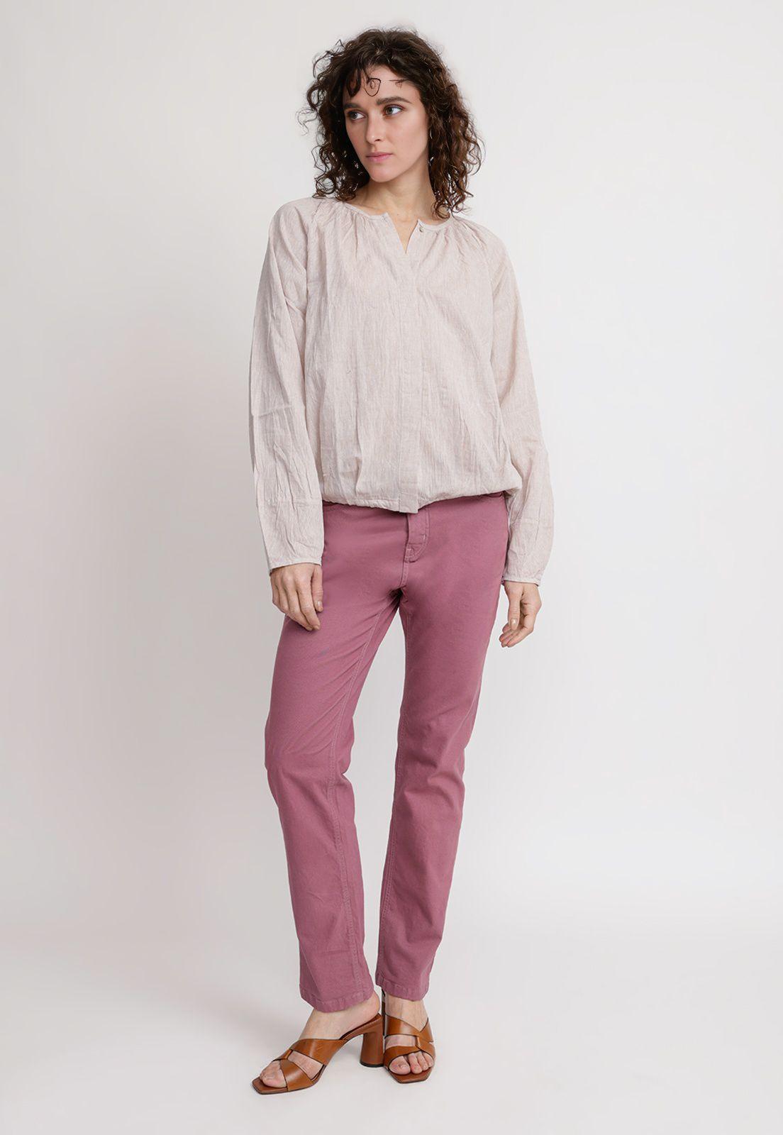 Blusa Mujer Olivia Lino Beige-3