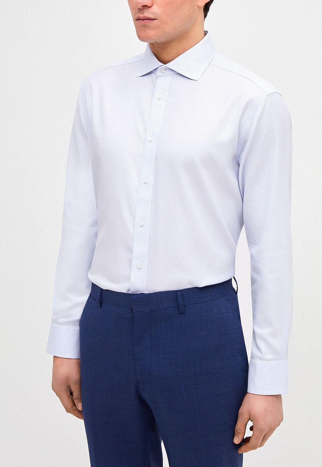 Camisa Formal microdiseño lila-2