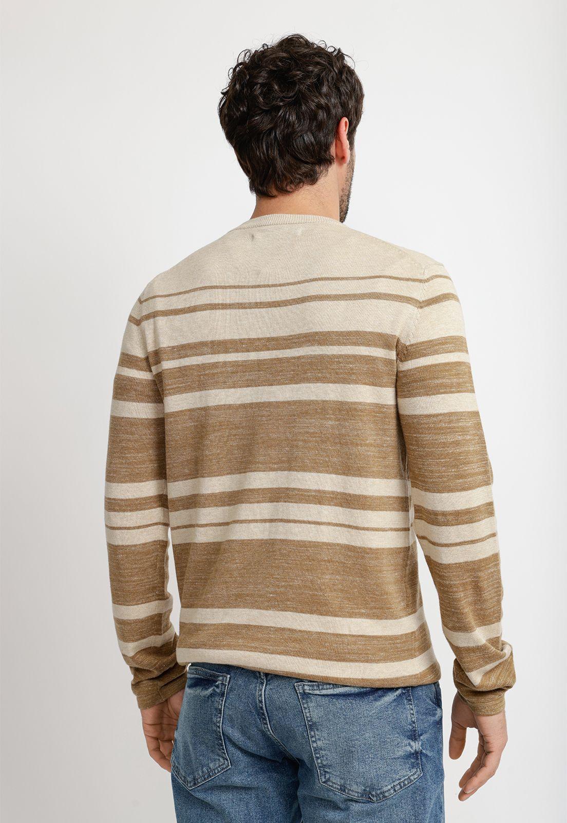 Sweater Hombre Cuello Redondo Café-1