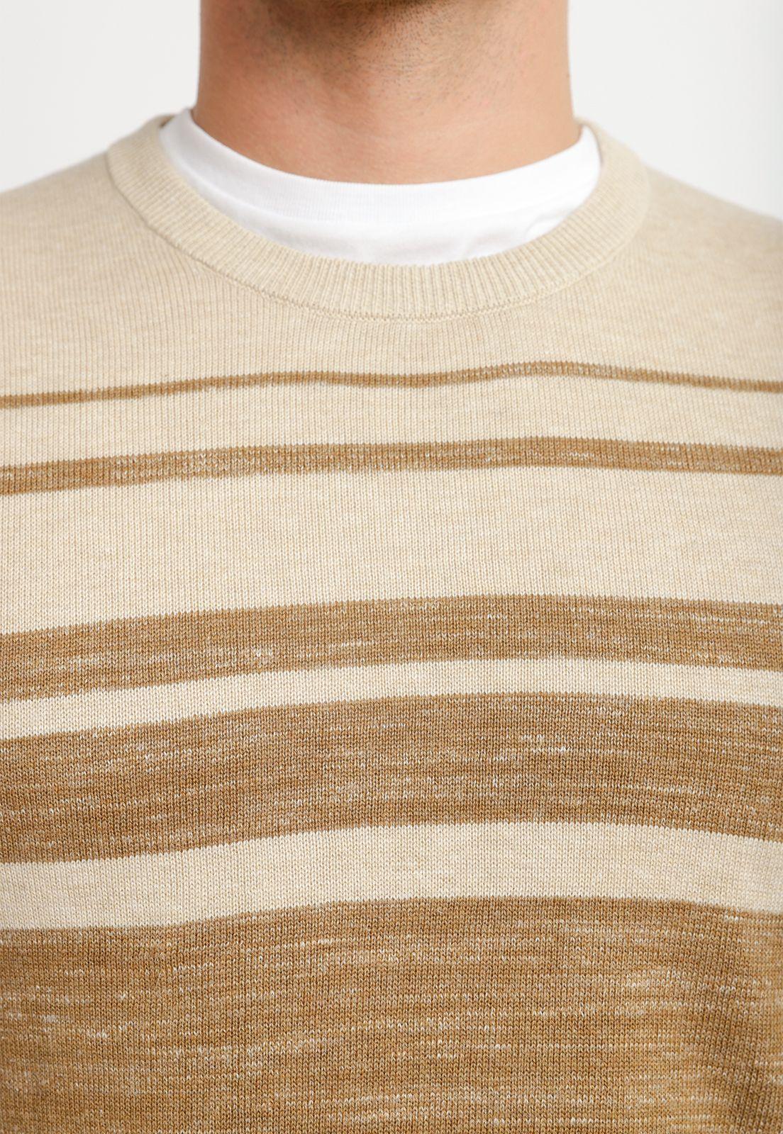 Sweater Hombre Cuello Redondo Café-2
