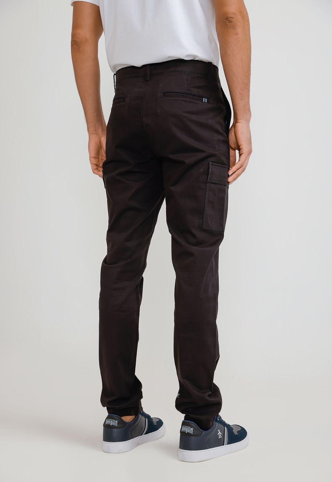 Pantalón Hombre Cargo Negro OPBF2412-1