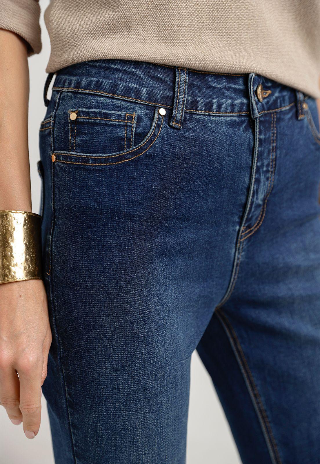 Jeans Mujer Charlot Algodón Azul-2