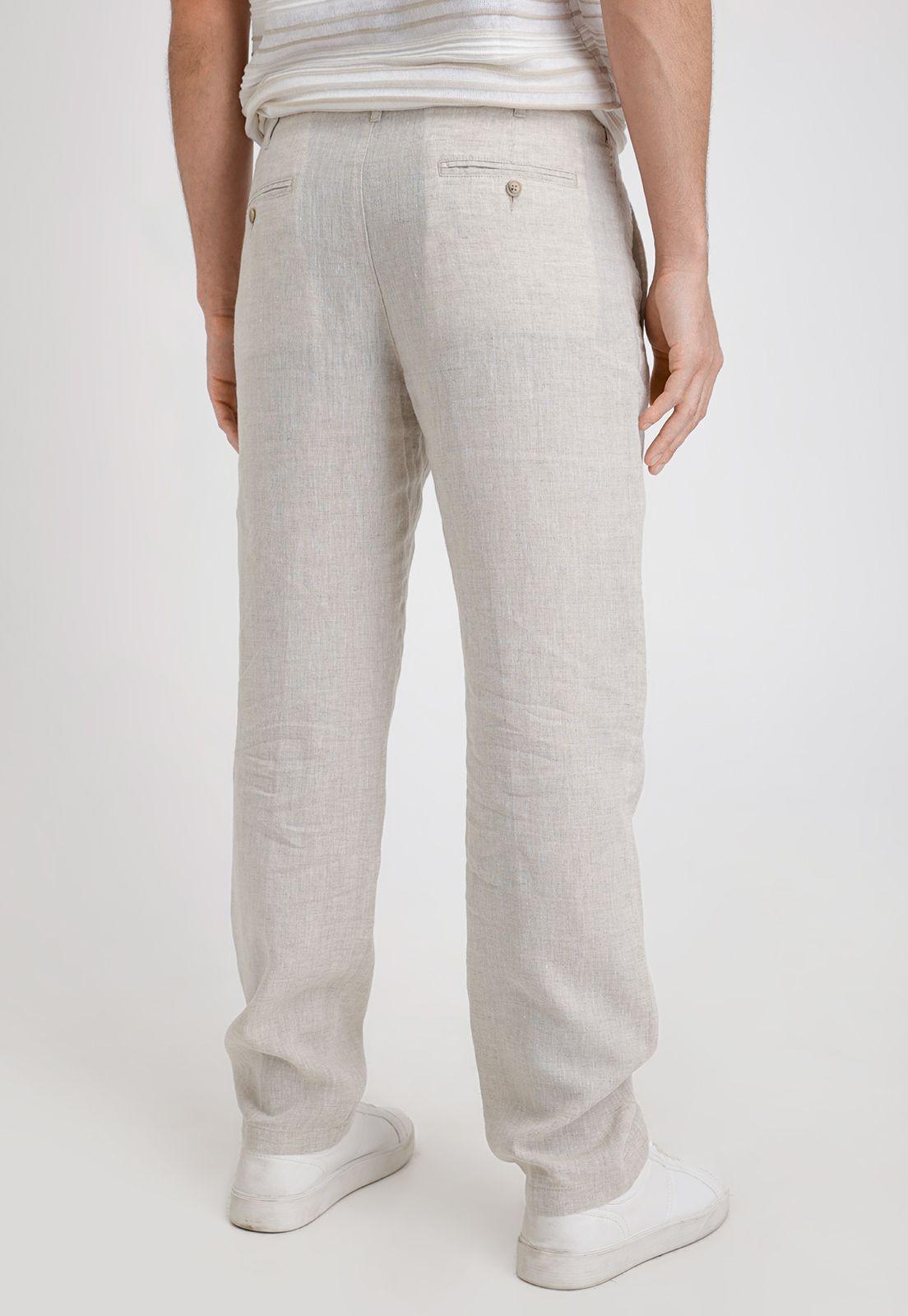 Pantalón Hombre Lino Natural-1