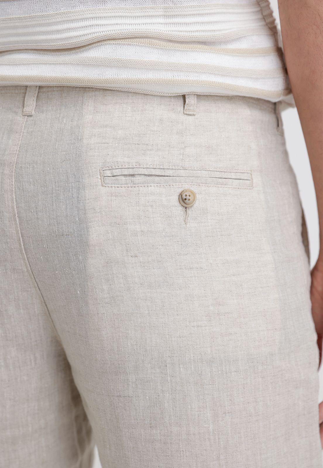 Pantalón Hombre Lino Natural-2