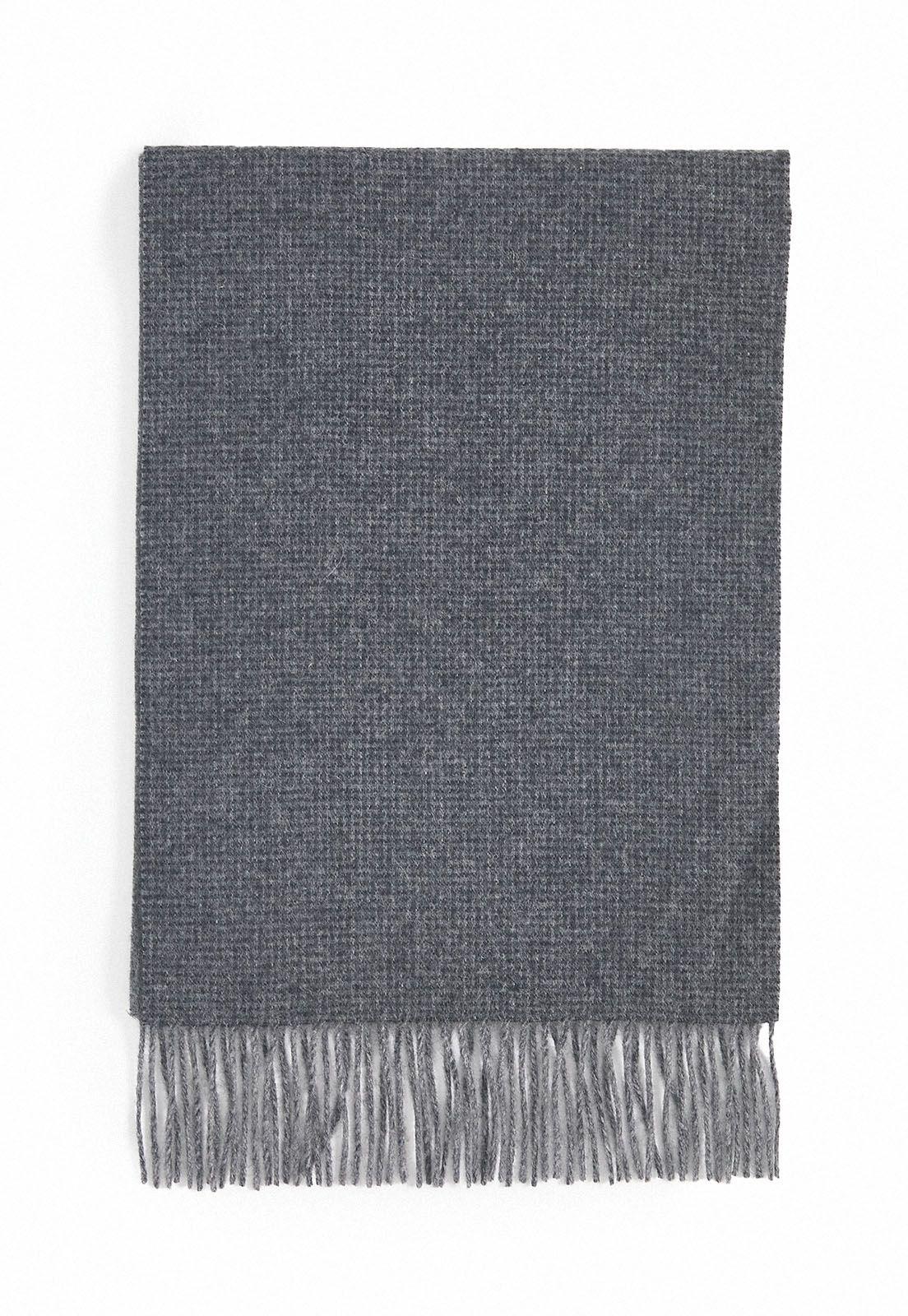 Bufanda Hombre Lana Merino Gris Melange-0