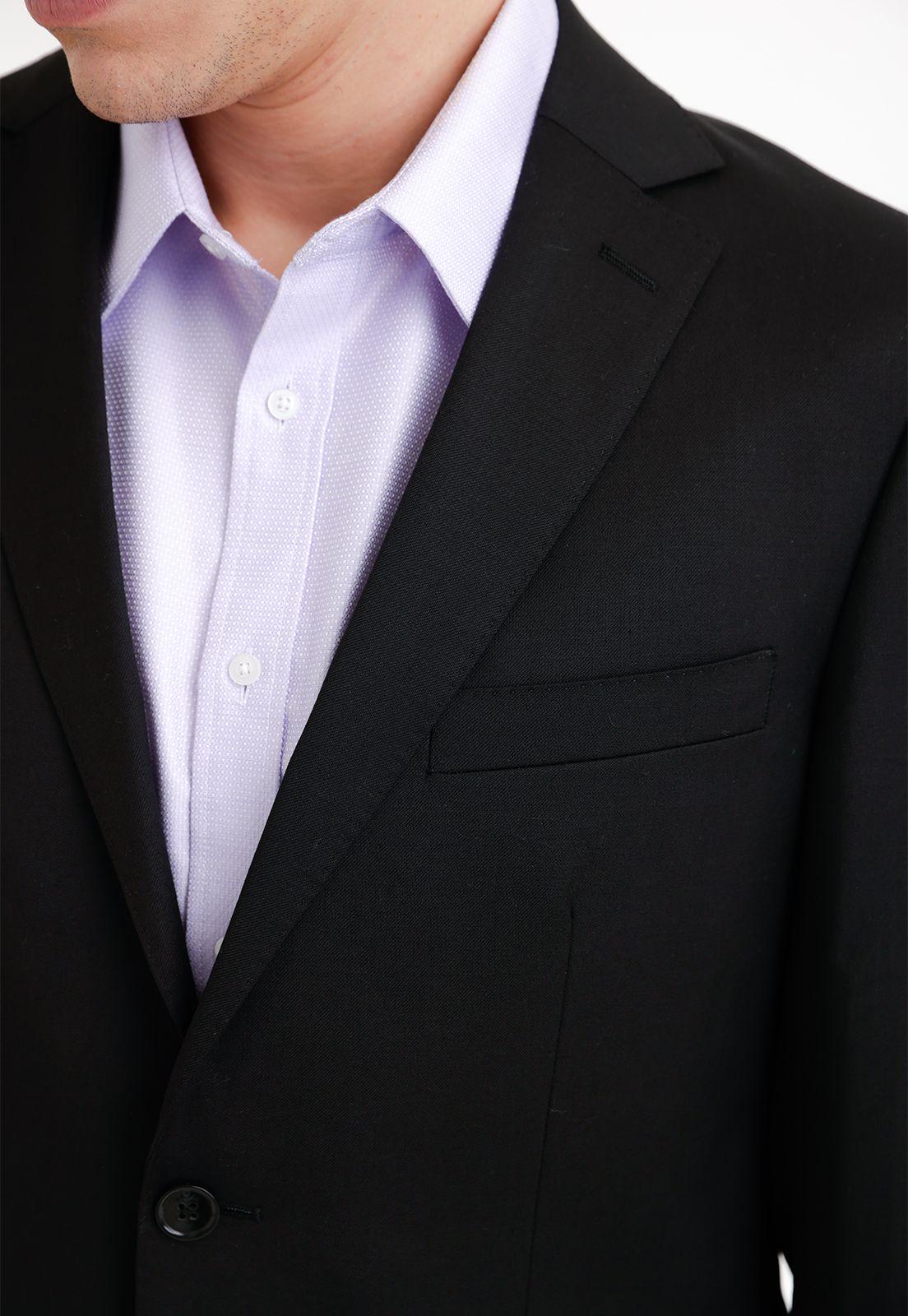 Chaqueta Formal Hombre Lana S100'S Liso Slim Mix&Color Negro-2