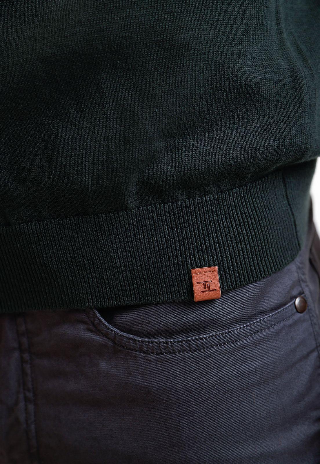 Sweater Hombre Cuello V Parrot Verde-2