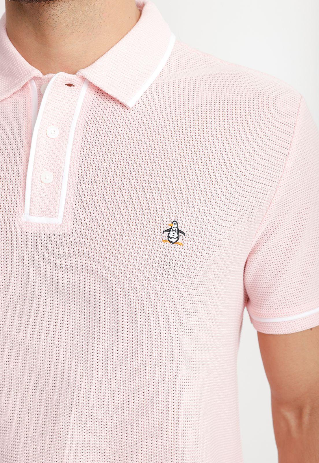 Polera Hombre Polo Manga Corta Rosado-2