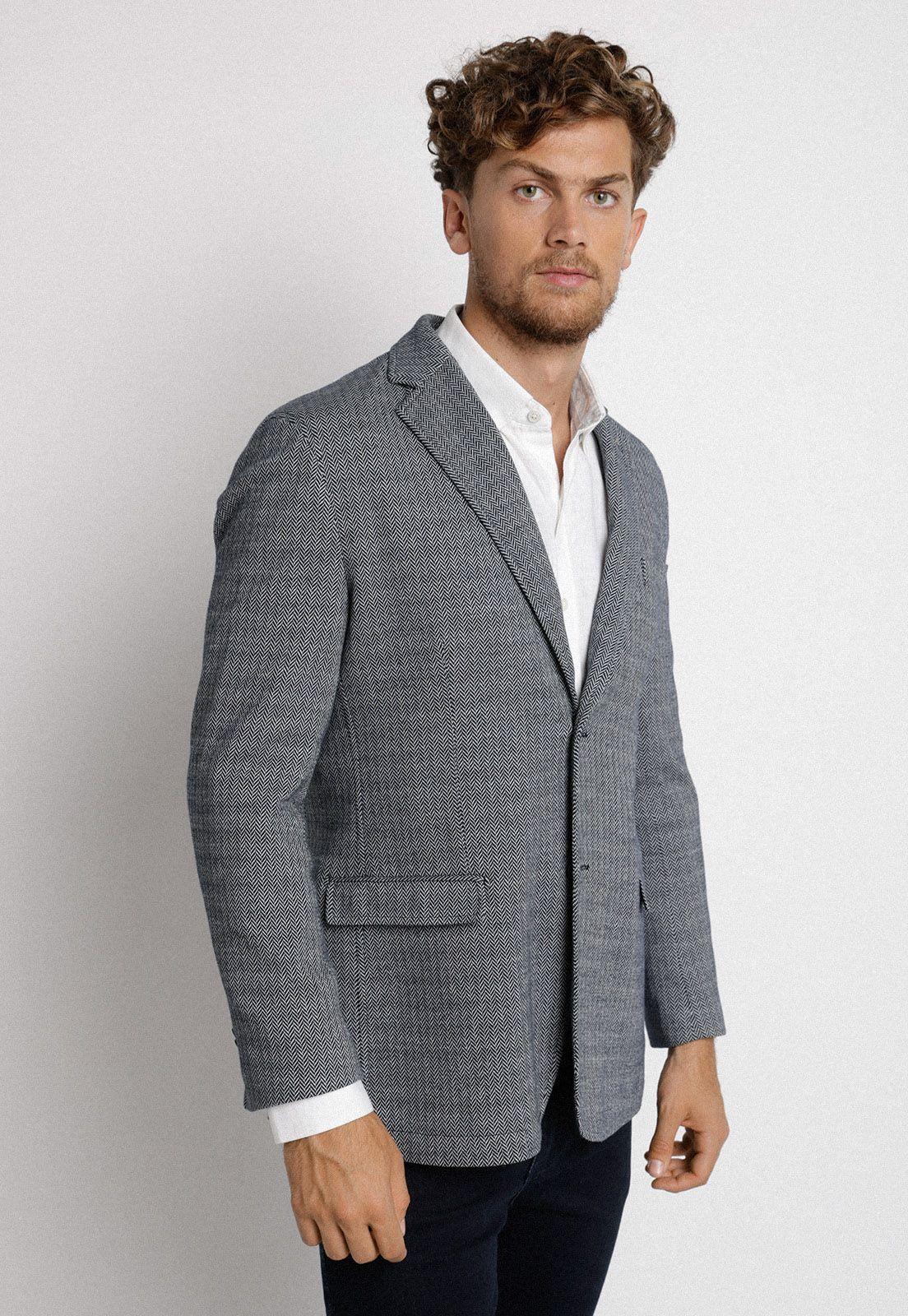 Chaqueta Hombre Calisto Gris Slim Fit-0