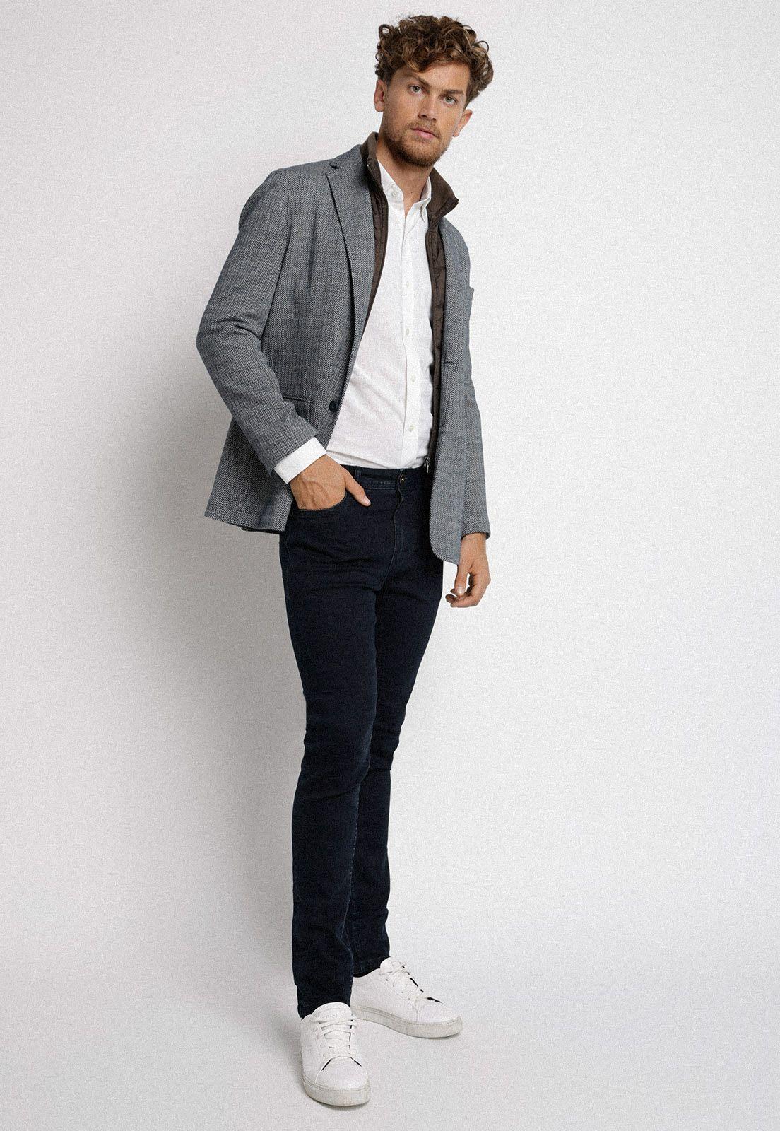 Chaqueta Hombre Calisto Gris Slim Fit-3