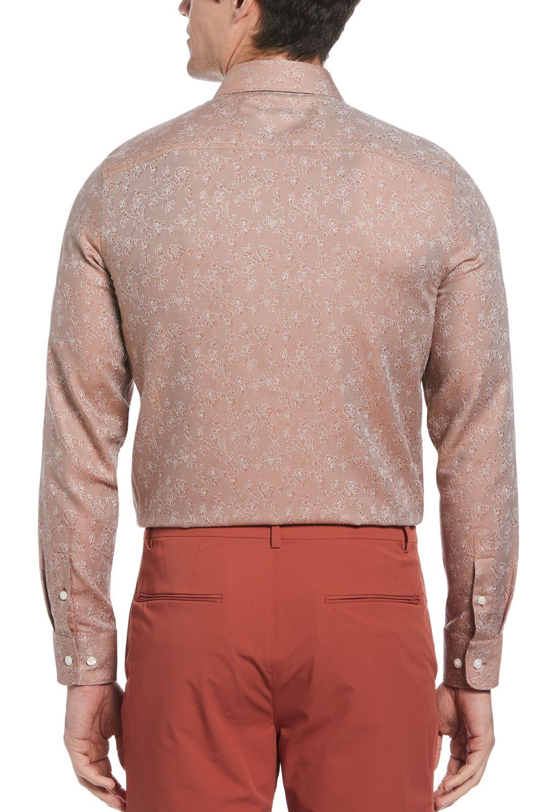 Camisa Casual Jacquard Café-1