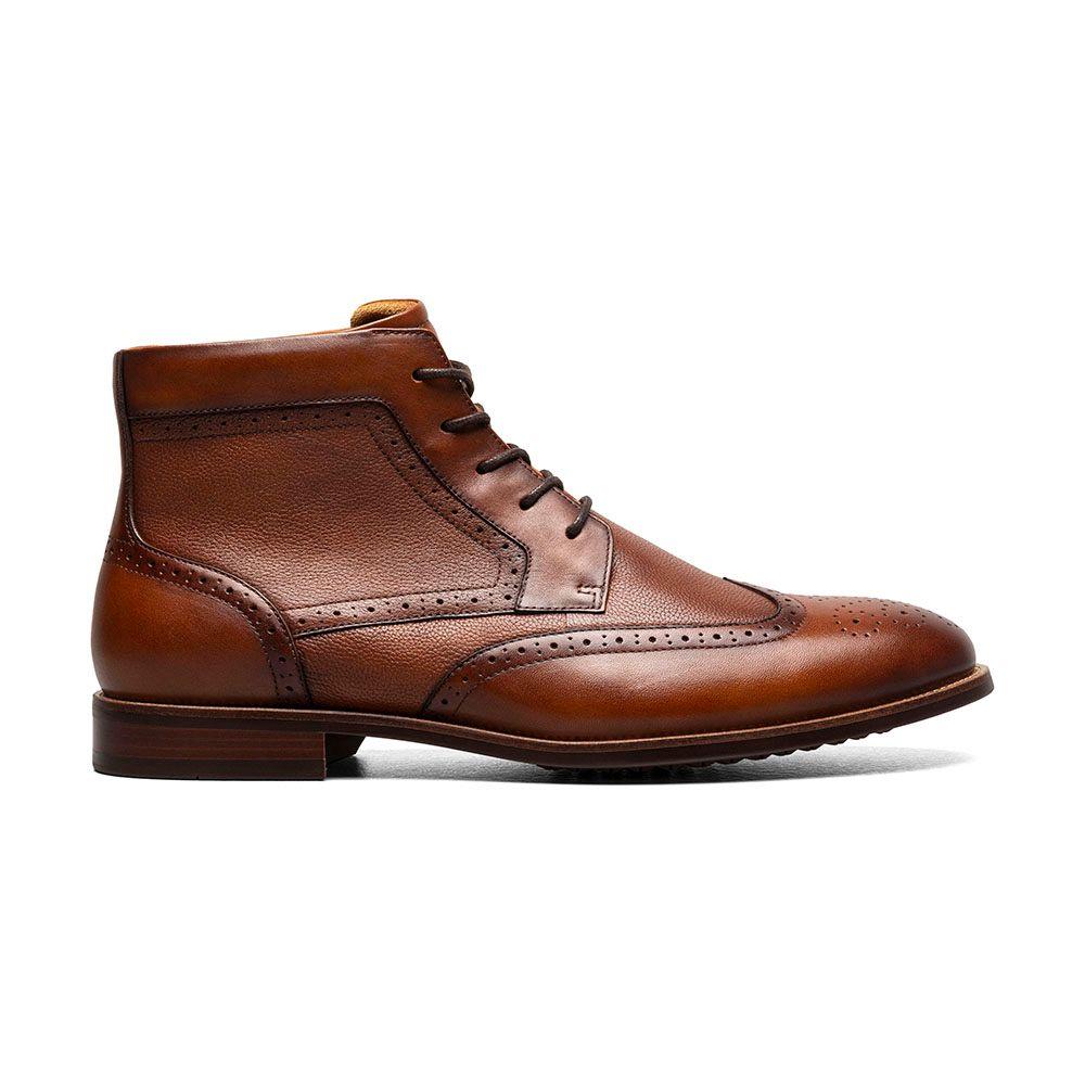 Botines Casual Rucci Wingtip Lace Up Cognac-2