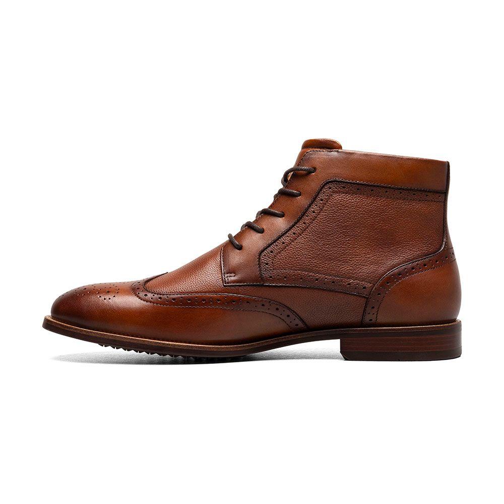 Botines Casual Rucci Wingtip Lace Up Cognac-4