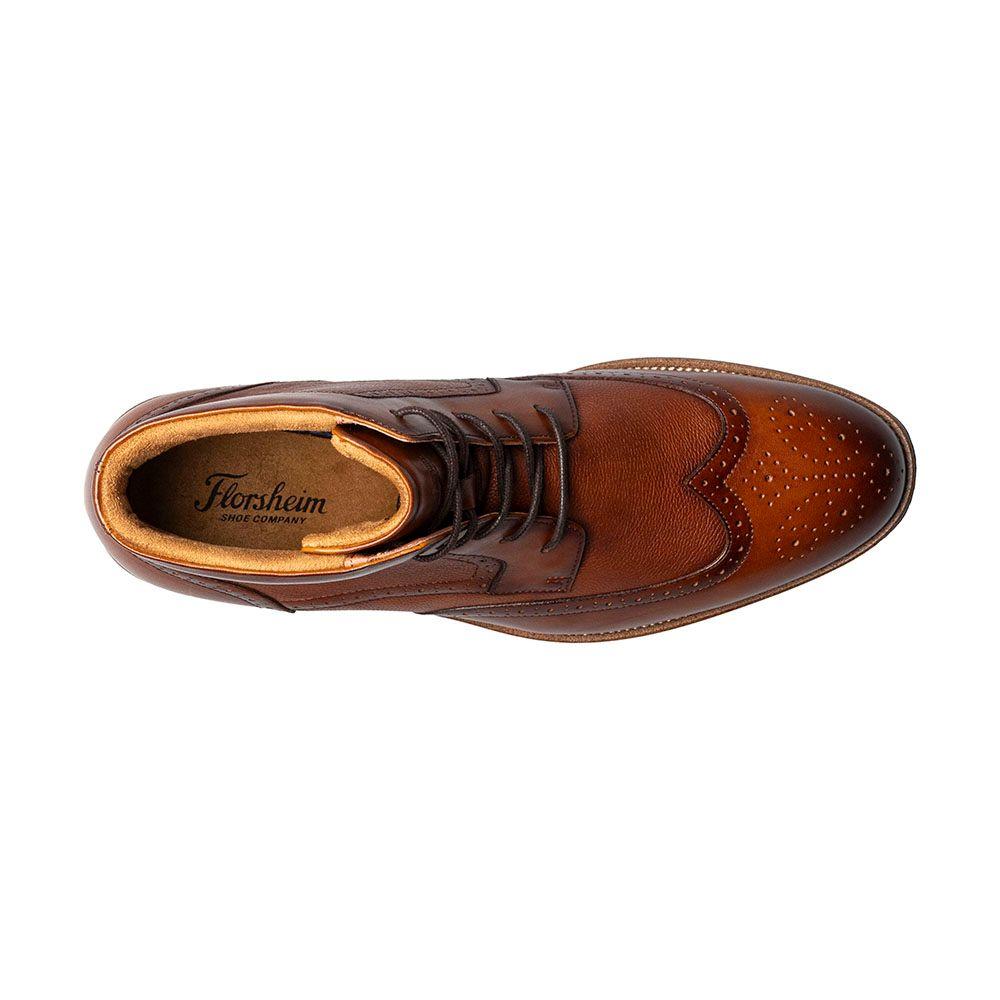 Botines Casual Rucci Wingtip Lace Up Cognac-5