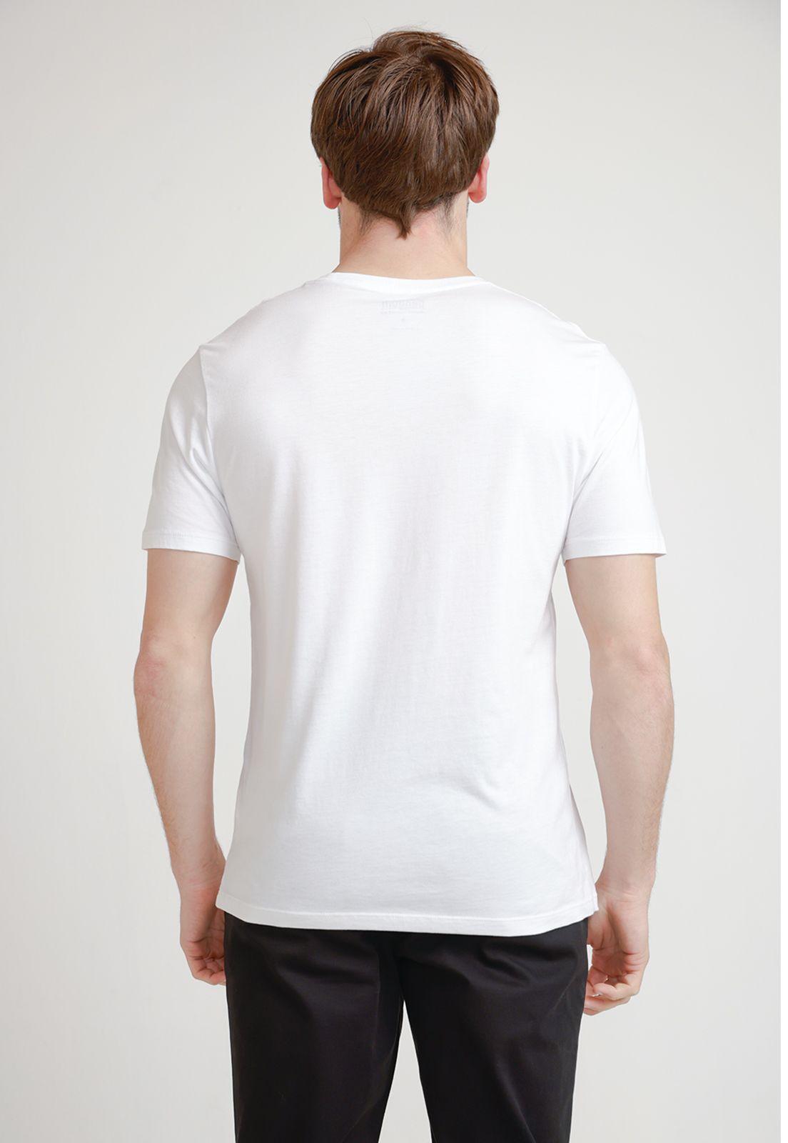 Polera De Hombre Algodón Pima Liso Blanco-1