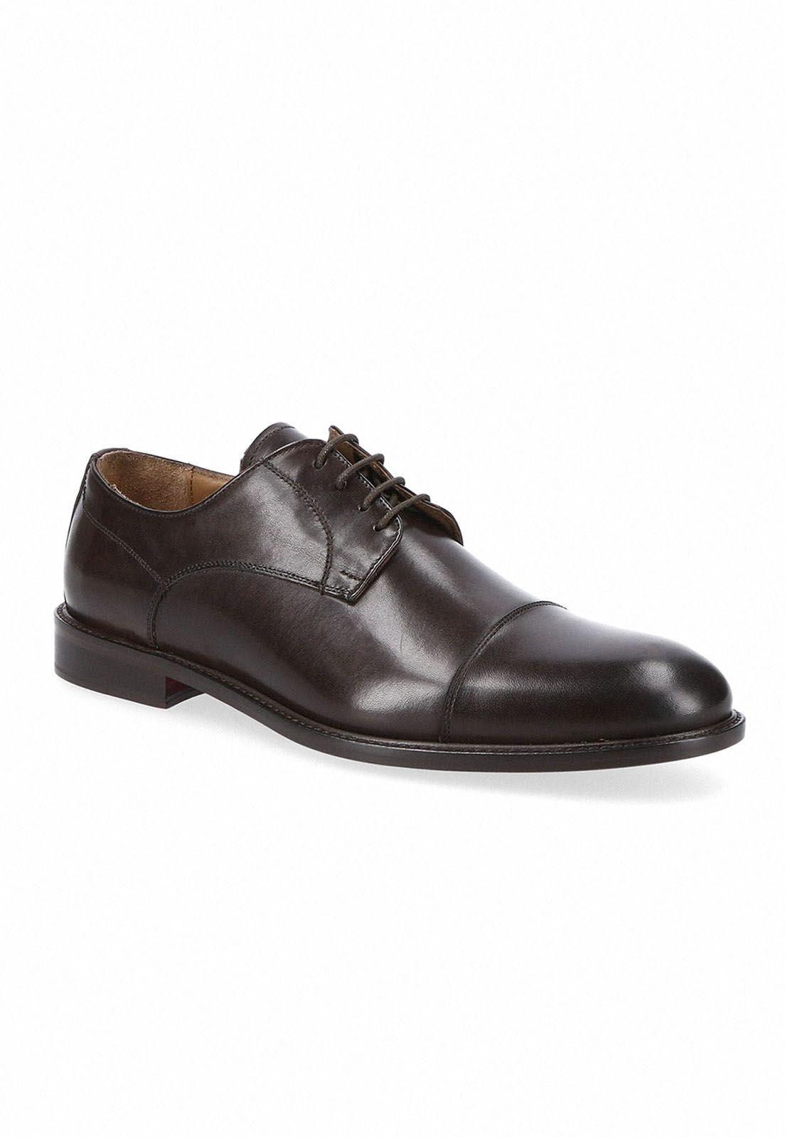 Zapatos Formal Italianos Voltago Cap Toe Oxford Cafe-0