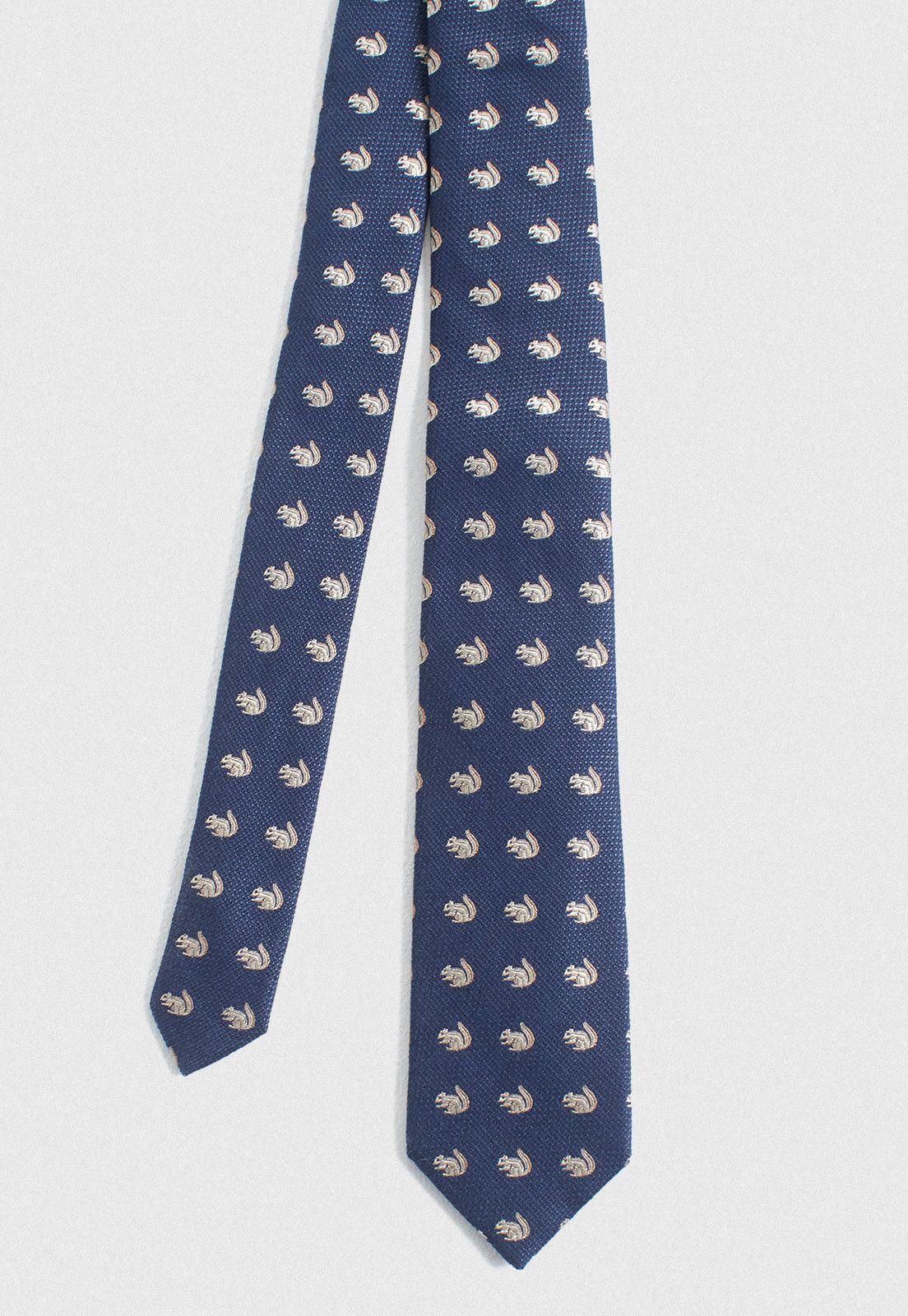 Corbata Europea Travel Navy-1