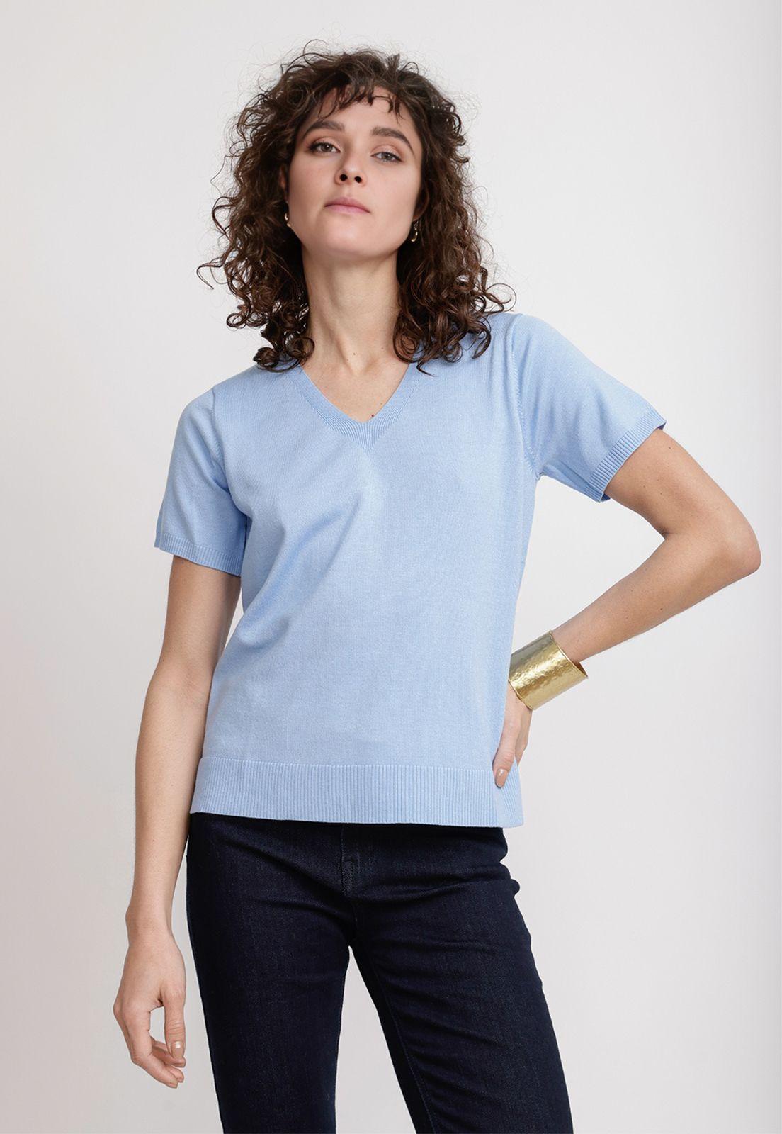 Tejido Celeste Lany Mujer-0