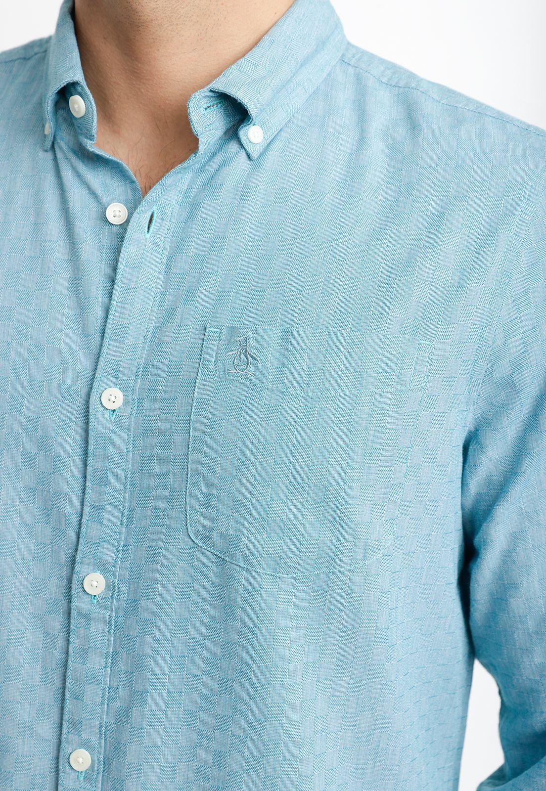 Camisa Hombre Celeste OPWM2511-2