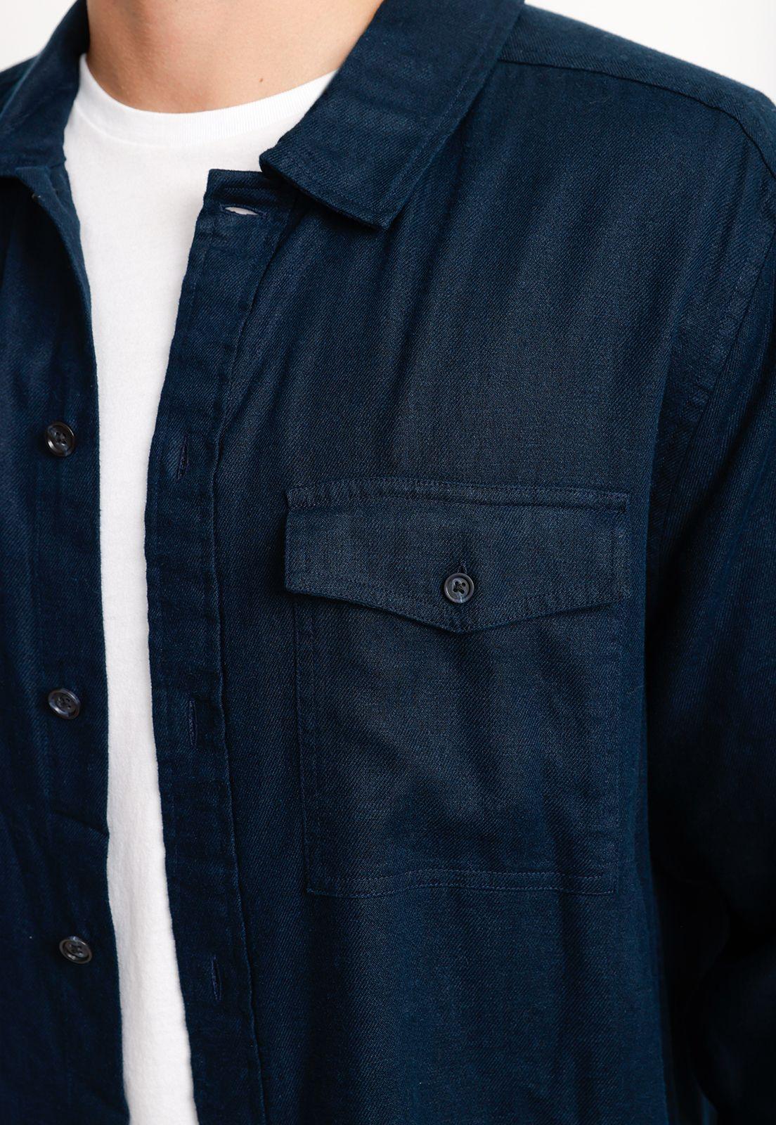 Sobrecamisa Hombre Lino Navy-2