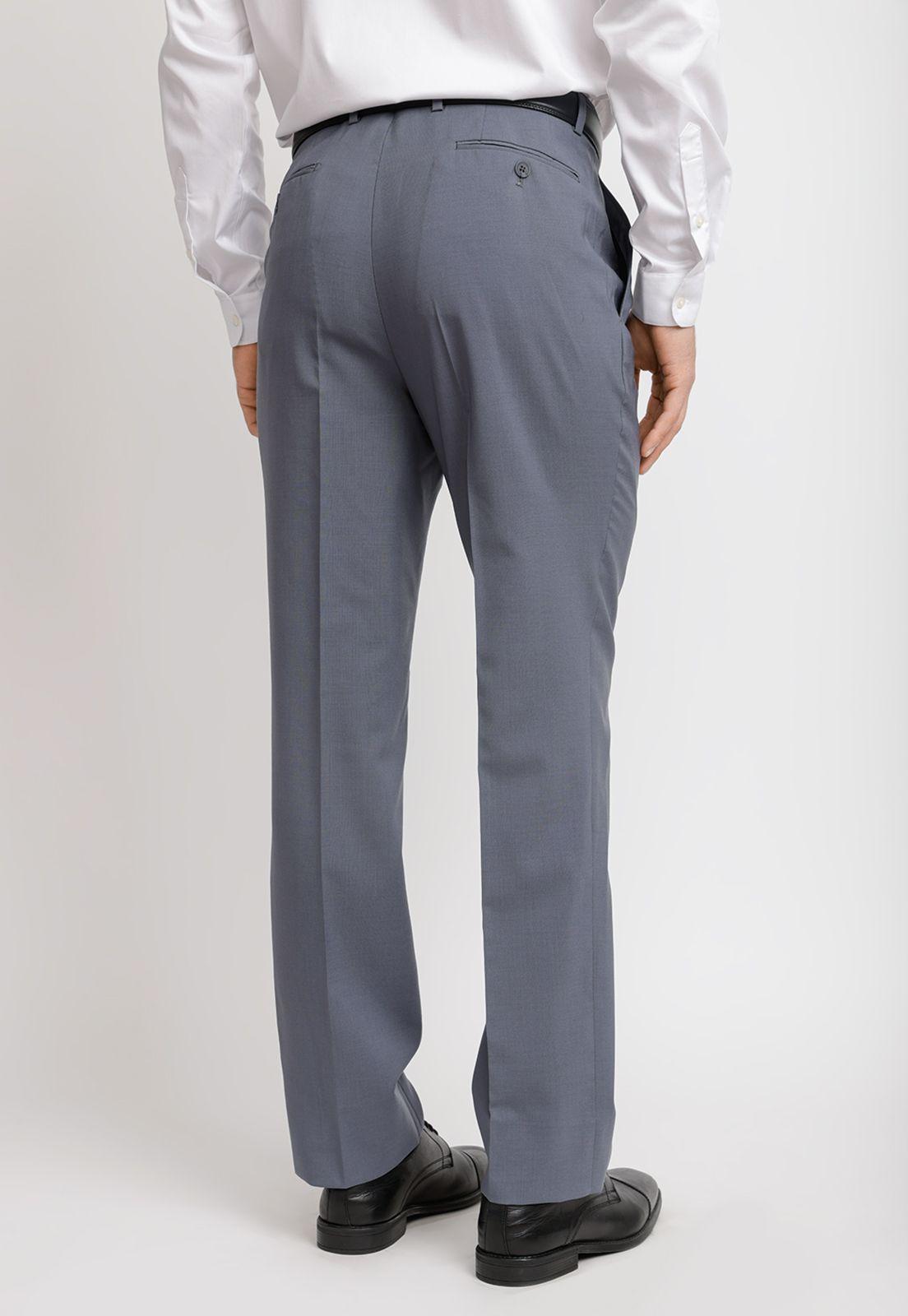 Pantalón Hombre Formal Lana S100'S Mix&Color Azul Piedra-1