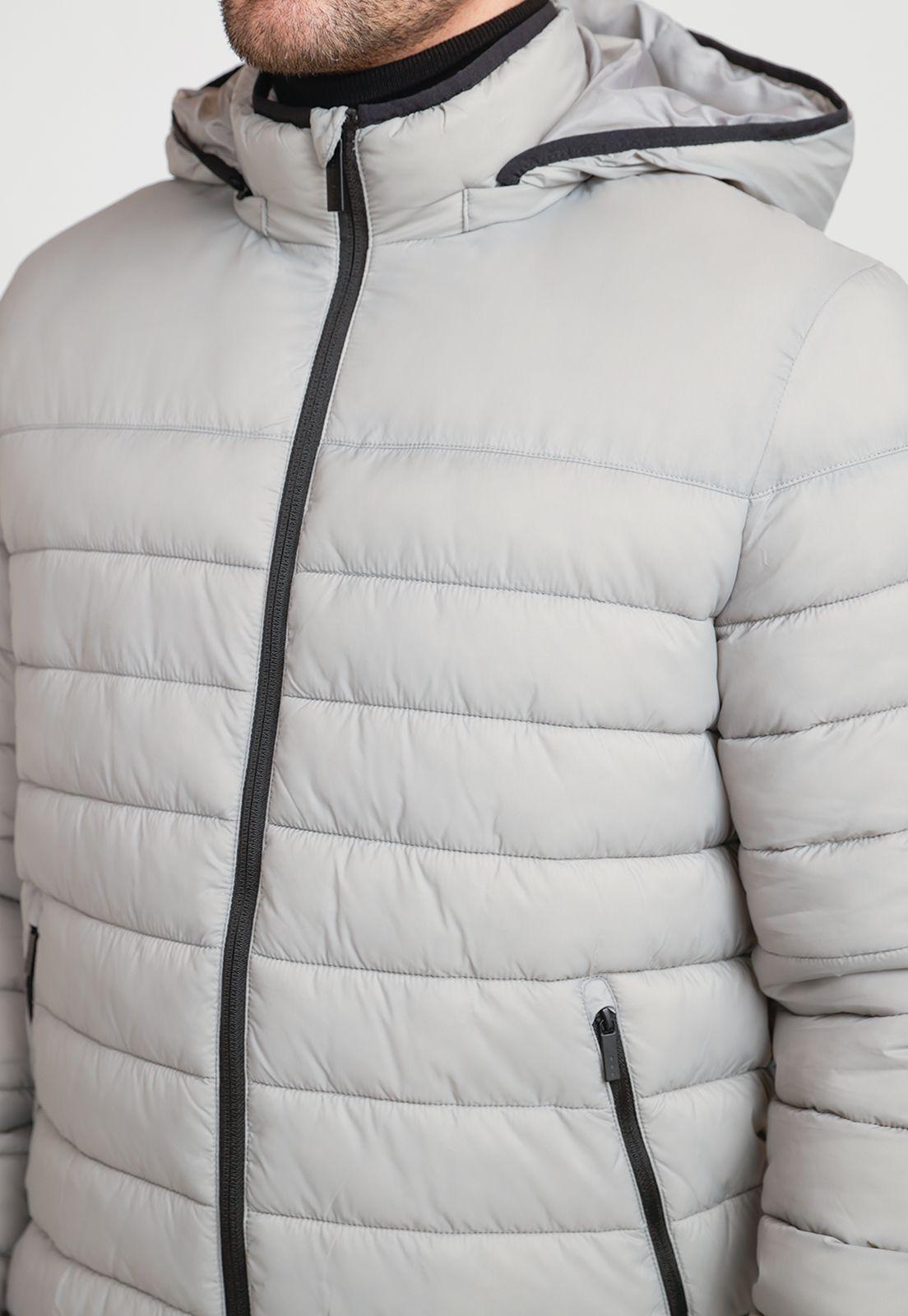 Parka Hombre Acolchada Gris Claro-2