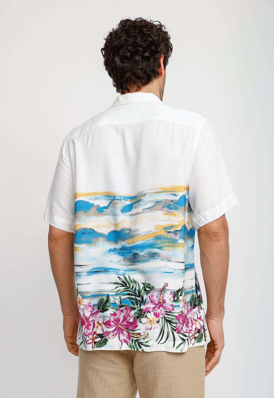 Camisa Hombre Manga Corta Blanca OPWS2517-1