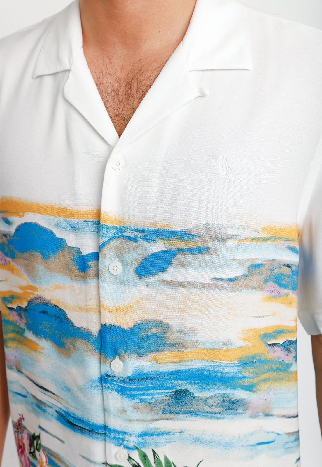 Camisa Hombre Manga Corta Blanca OPWS2517-2