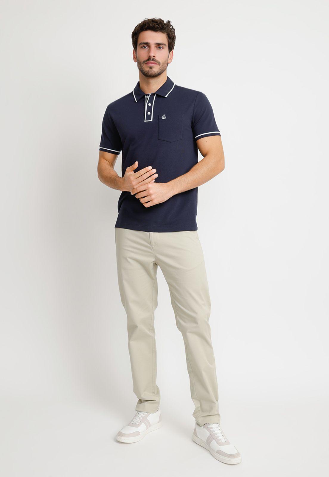 Polera Hombre Polo Manga Corta Navy OPKB0690-3
